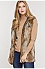 Kate Hooded Cotton Coat with Fur Trim and Detachable Rabbit Fur Vest