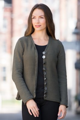 Pure Handknit Trailblazer Cotton Cardigan Sweater