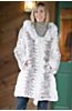 Rosaline Knitted Rabbit Fur Jacket with Fox Fur Trim 