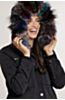 Tori Microfiber Coat with Detachable Fox Fur Hood and Rabbit Fur Vest