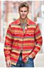 Ryan Michael Serape Stripe Linen-Blend Shirt 