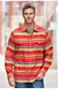 Ryan Michael Serape Stripe Linen-Blend Shirt 