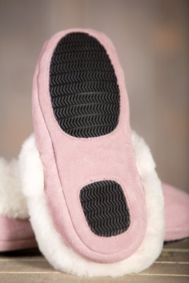 Women's Zoe ShearlingLined Suede Slippers Overland