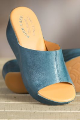 Women's KorkEase Greer Leather Wedge Sandals Overland