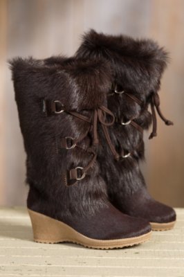 Women's Julia Shearling-Lined Goatskin and Cowhide Boots | Overland