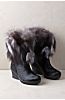 Women’s Angelina Wool-Lined Fox Fur and Calfskin Boots