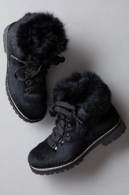 Women's Forest Wool-Lined Rabbit Fur 