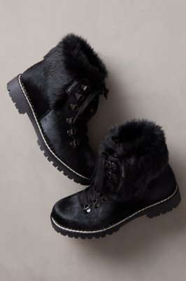 womens black hiker style boots