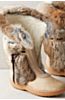 Women’s Zippy Wool-Lined Rabbit Fur and Calfskin Boots