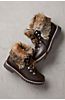 Women’s Forest Wool-Lined Rabbit Fur and Italian Leather Hiker Boots