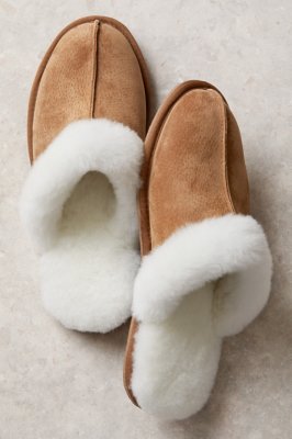 sheepskin clog slippers