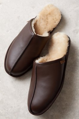 Men’s Classic Australian Merino ShearlingLined Scuff Slippers Overland