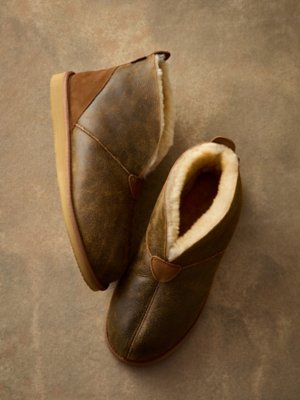 mens slippers with heel support