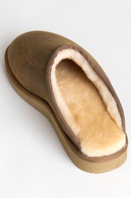 mens shearling scuff slippers