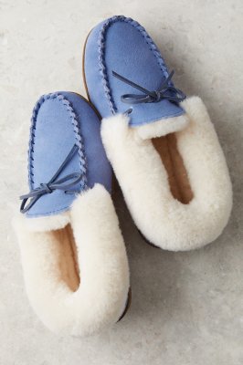 lambswool lined slippers