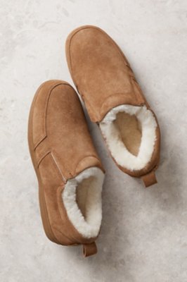 Men's Terrance Australian Merino ShearlingLined Suede Slipper Shoes
