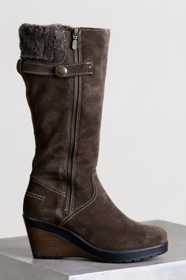 Women’s Lourdes WoolLined Waterproof Italian Suede Boots Overland