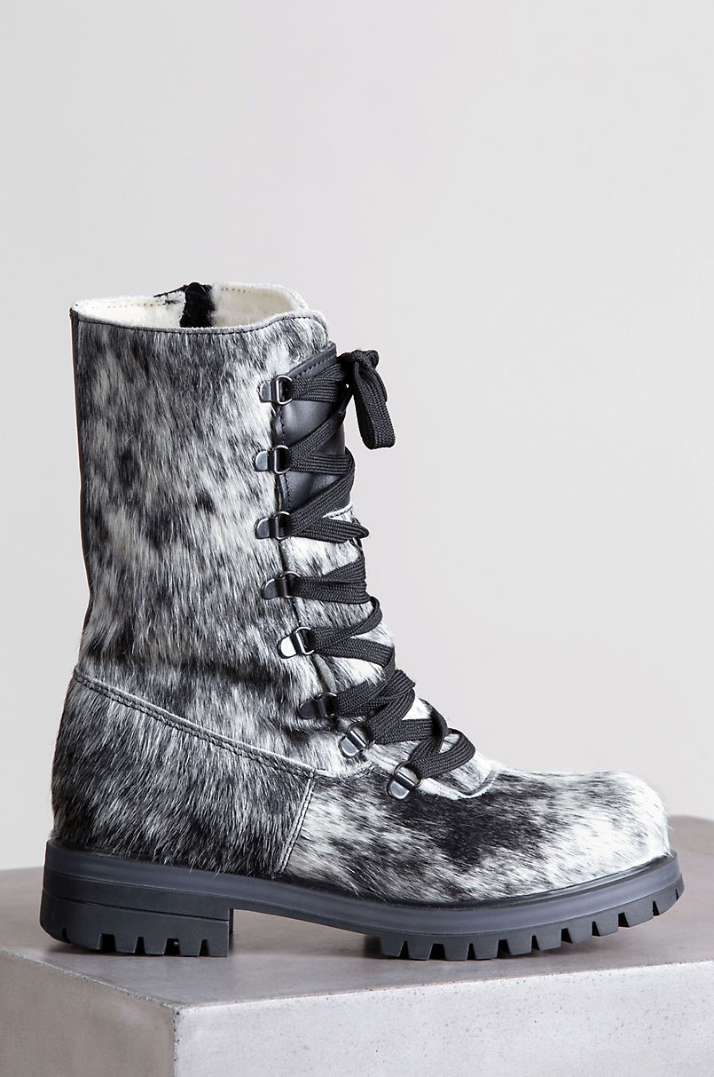 Women’s Marianne Wool-Lined Waterproof Brazilian Cowhide Fur Boots