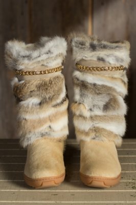 pajar rabbit fur winter boots