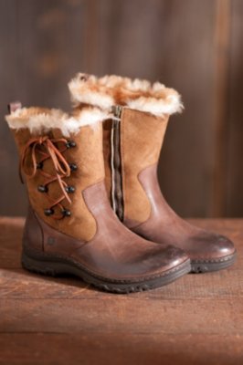 Women's Born Masa Leather Boots with Shearling Lining | Overland