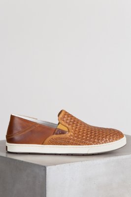 OluKai Kahu Lauhala Woven Leather Slip 