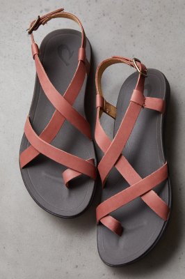 Women's OluKai Upena Leather Sandals Overland
