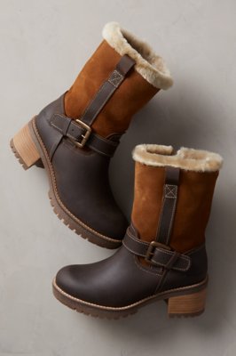 Women’s Maine WoolLined Waterproof Leather and Sheepskin Boots Overland