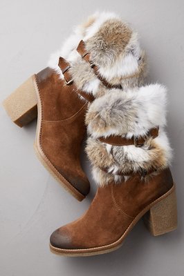 Women's Elsa Rabbit Fur and Calfskin Suede Boots | Overland
