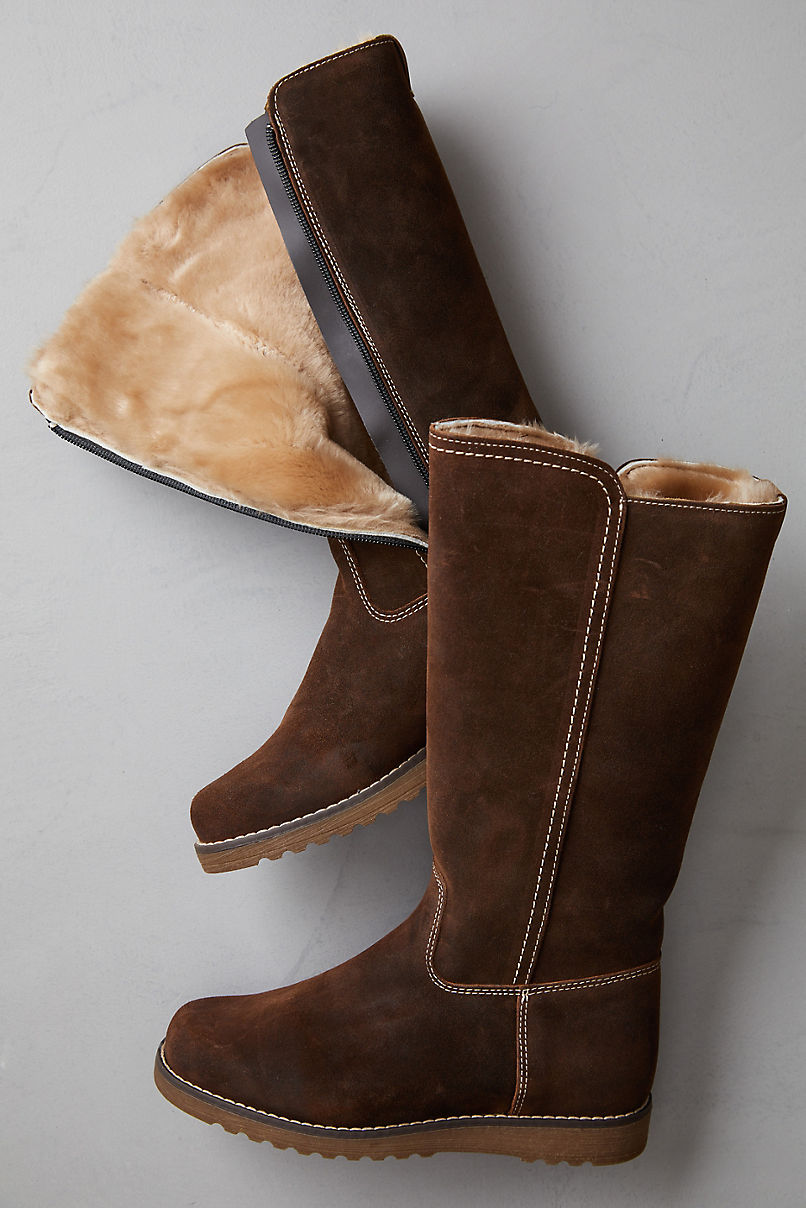 Women’s Olivia Shearling-Lined Waterproof Suede Boots | Overland