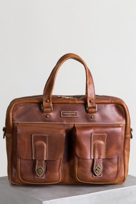 Americana CEO Leather Briefcase with Concealed Carry Pocket Overland