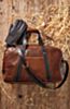 Legacy American Bison Leather Weekender Duffel Bag