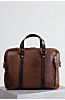 Legacy American Bison Leather Briefcase with Concealed Carry Pocket