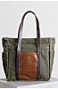 Heritage Canvas and American Bison Leather Tote Bag