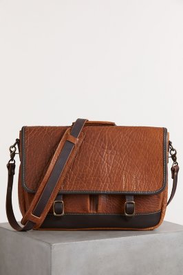 Legacy American Bison Leather Messenger Briefcase with Concealed Carry