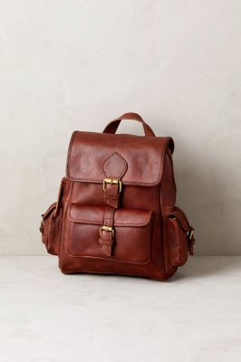 cognac backpack purse