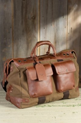 Will Traveler Canvas and Leather Duffel Bag Overland