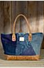 Will Batik and Leather Patchwork Tote Bag