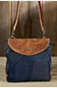 Will Batik and Leather Patchwork Crossbody Handbag