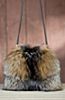 Canadian Fox Fur Muff Crossbody Handbag 