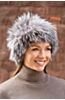Knitted Silver Fox Fur Beanie Hat