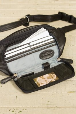 Waist Pack Organizer Leather Bag with RFID Protection Overland
