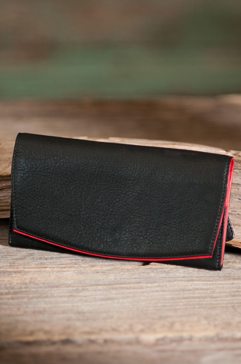 Women's Accordion Clutch Leather Wallet