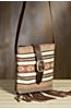 Patricia Wolf Chimayo Cotton and Leather Crossbody Handbag