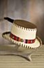 Patricia Wolf Firewater Straw Hat with Deerskin Leather Top