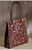 Hand-Tooled Inlay Leather Tote Bag