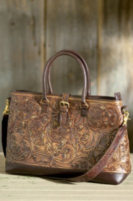 Handtooled Leather Travel Bag Overland