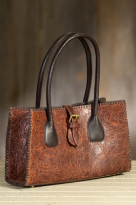 Overland Addario Tooled Leather Handbag Overland