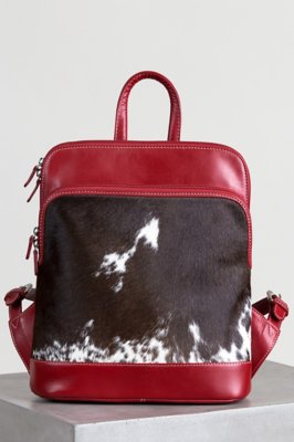 cowhide backpack purses