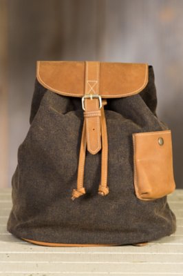 Overland Adair Canvas and Leather Backpack Overland
