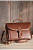 Executive Leather Briefcase with Shoulder Strap